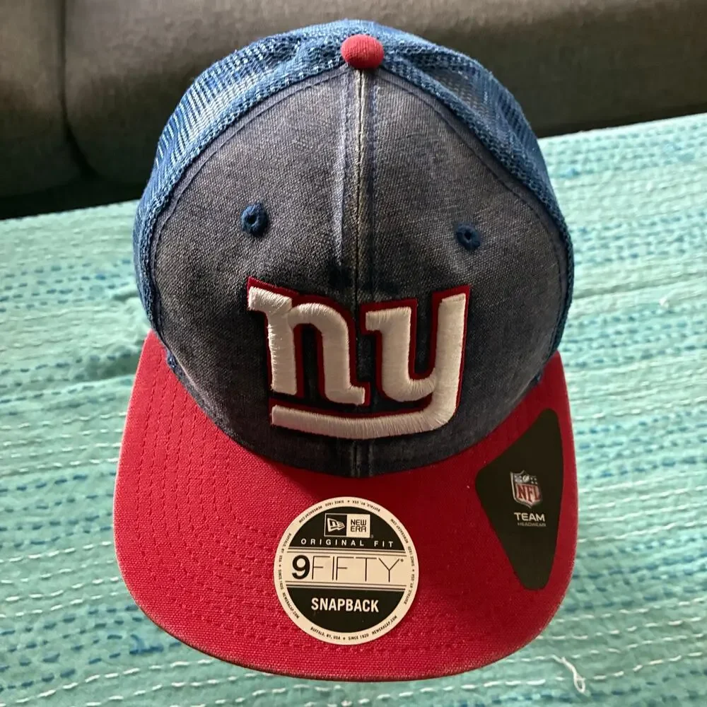 New Era New York Giants 9FIFTY Snapback Hat NFL Team Headwear Trucker Cap NWT - Picture 7 of 11